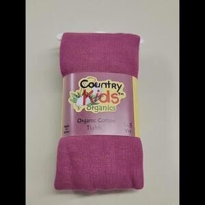Country Kids Organic Cotton Tights - Mulberry Size 1-3 Years New